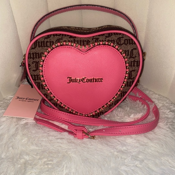 Juicy couture pink heart mini tote crossbody purse and wallet set - Picture 4 of 5